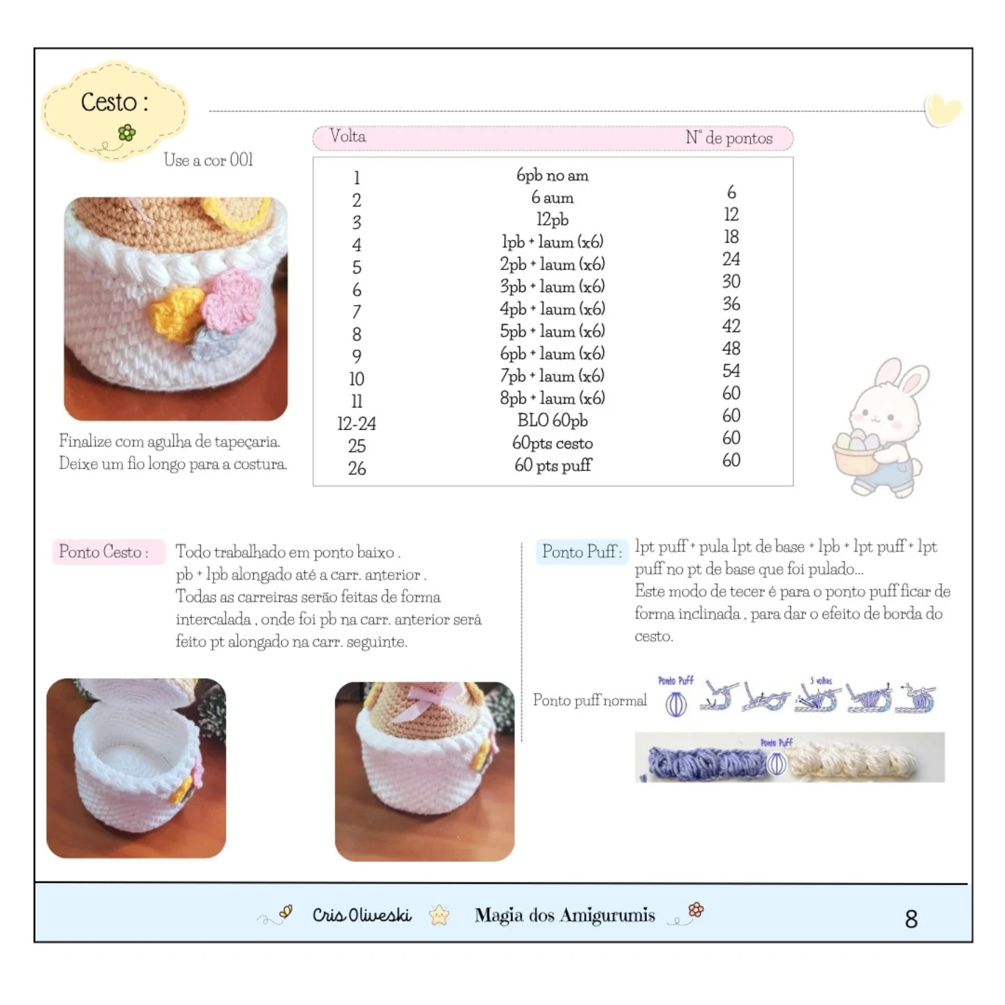 Happy Easter Pascoal o Pintinho Amigurumi Free Crochet Pattern by Cris Oliveski