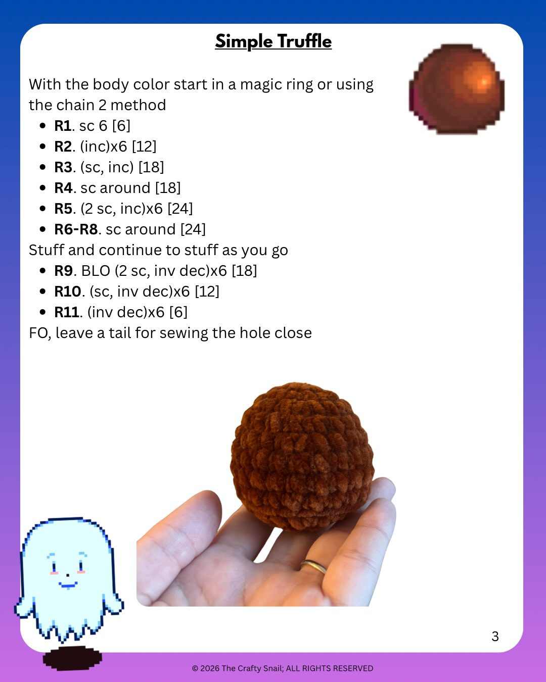 Haunted Chocolatier Inspired Pralines Crochet Pattern