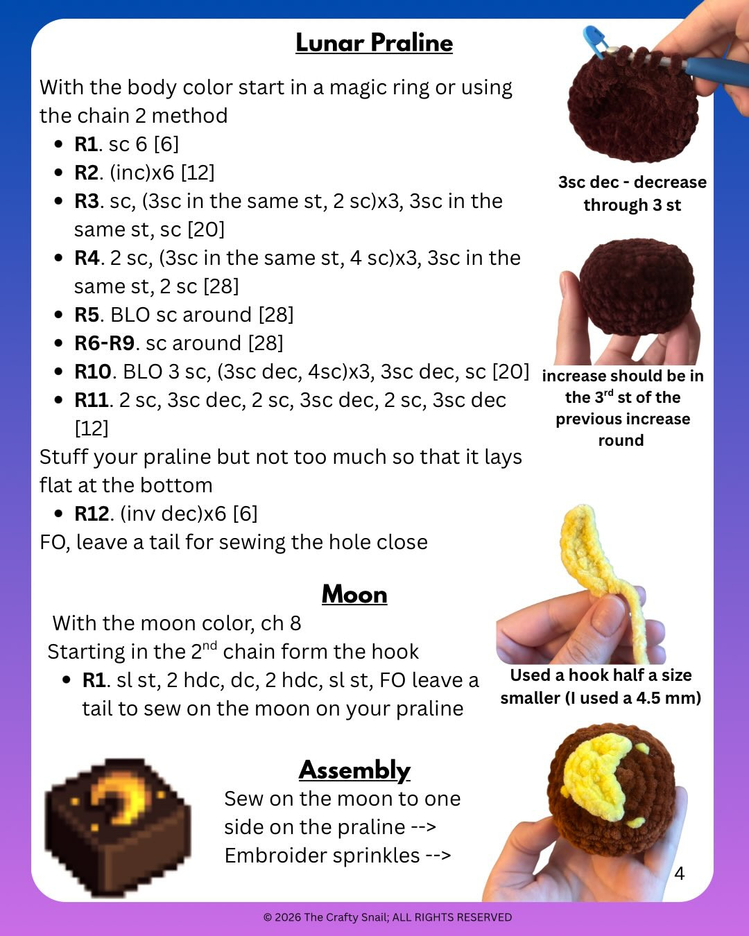 Haunted Chocolatier Inspired Pralines Crochet Pattern