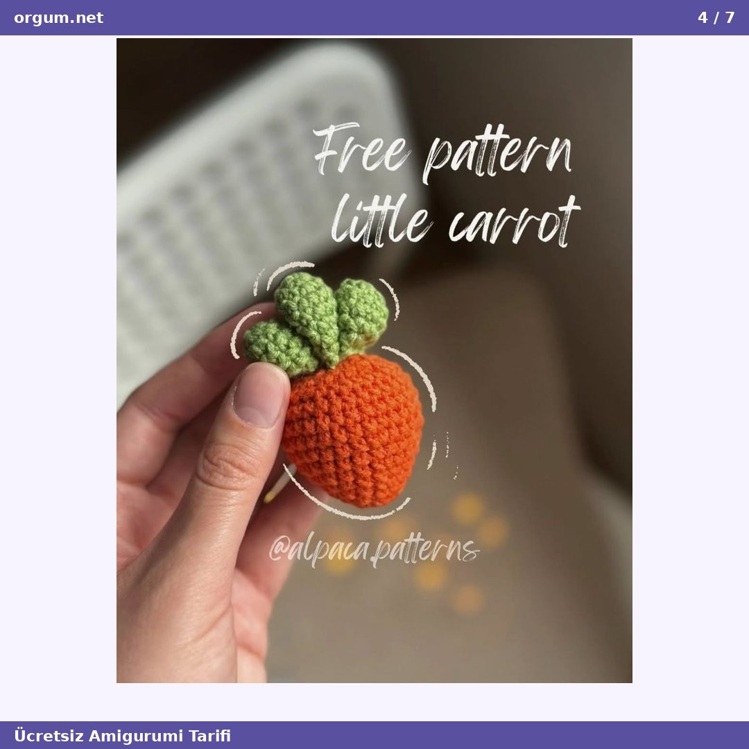 Havuç Amigurumi Tarifi: Minik Havuç Örgü Deseni