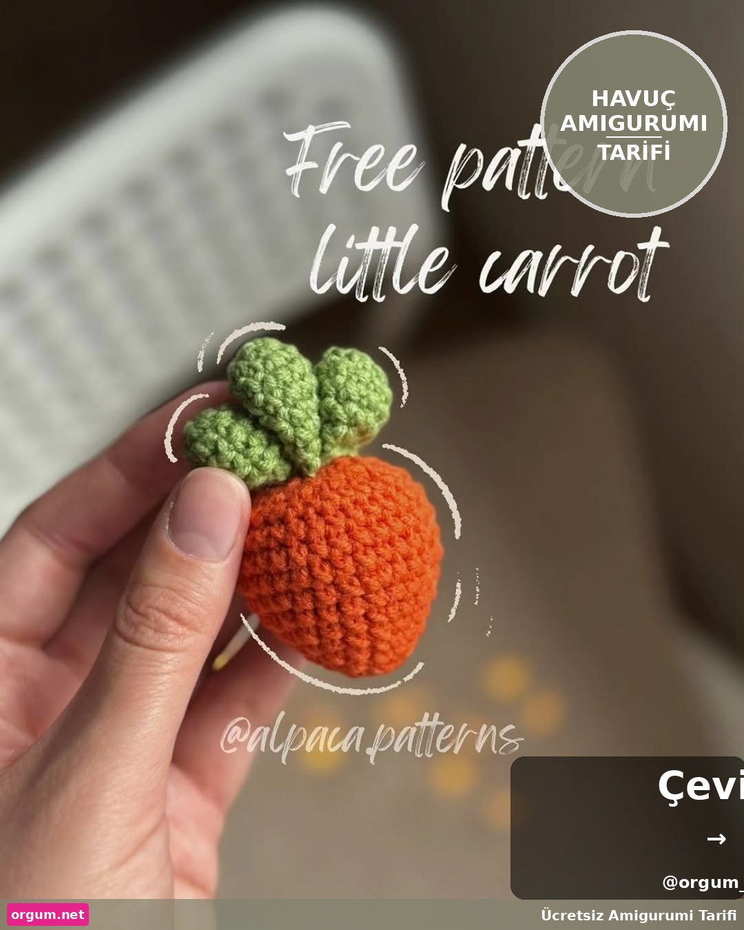 Havuç Amigurumi Tarifi: Minik Havuç Örgü Deseni