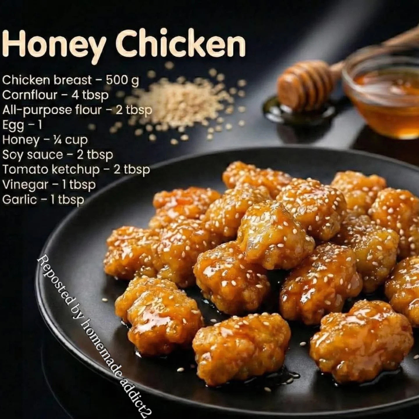 Honey Chicken Recipe: Crispy Fried Chicken with Sweet and Sticky Honey Glaze
