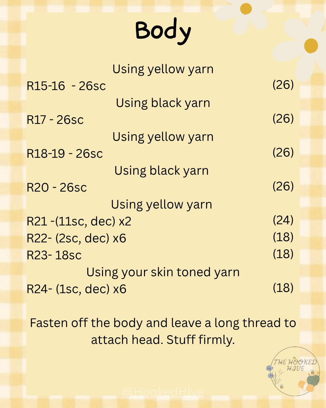 Honey-Clover Bee Amigurumi Doll Crochet Pattern: Materials, Abbreviations & Instructions