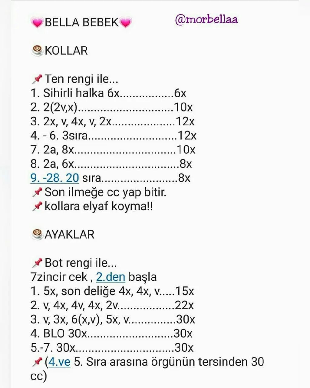 Hướng dẫn chi tiết cách móc búp bê amigurumi Bella Bebek với mái tóc tím và váy xám