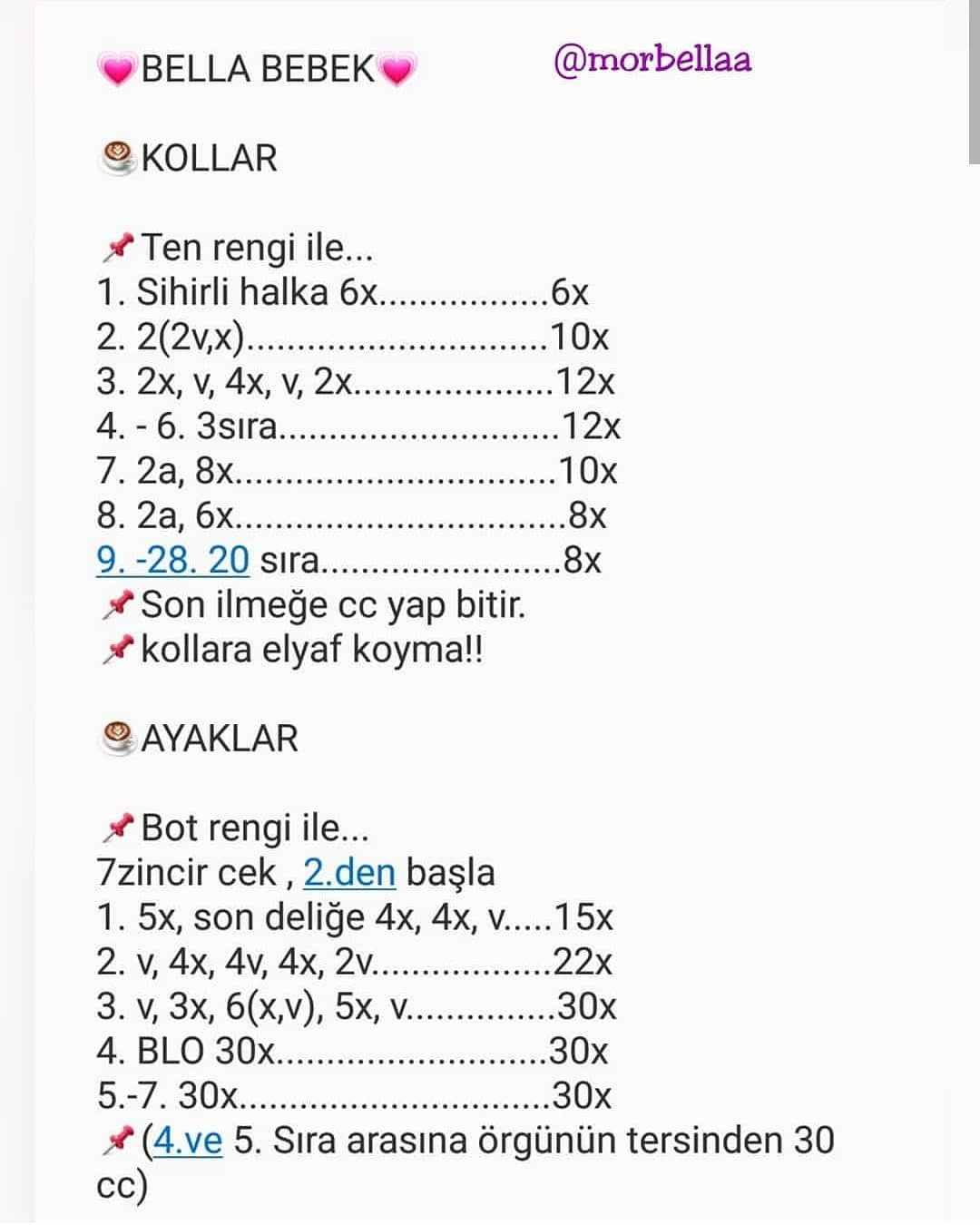 Hướng dẫn chi tiết cách móc búp bê amigurumi Bella Bebek với mái tóc tím và váy xám