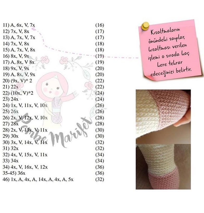 Hướng dẫn chi tiết cách móc búp bê nàng tiên cá Arsous màu hồng và kem