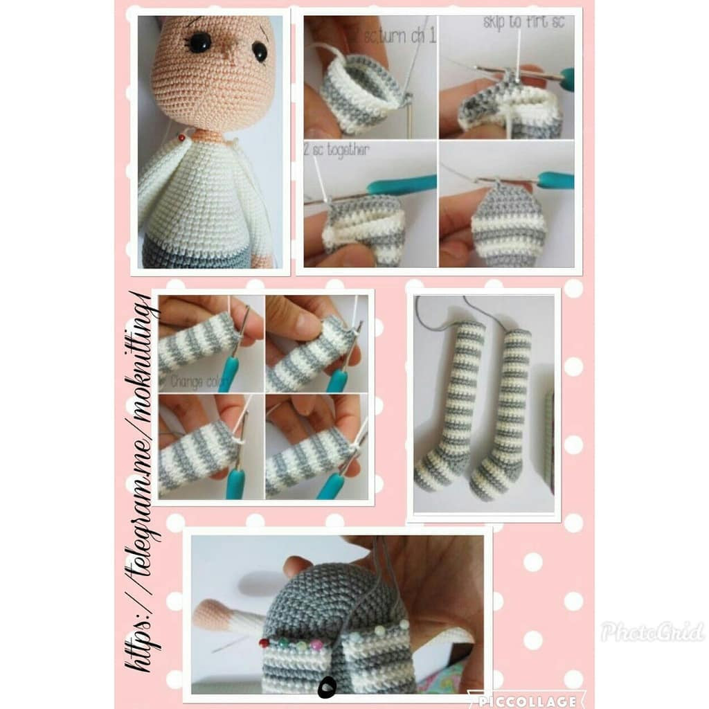 Hướng dẫn chi tiết cách móc búp bê Olivia mặc đồ đỏ, đội mũ tuần lộc dễ thương