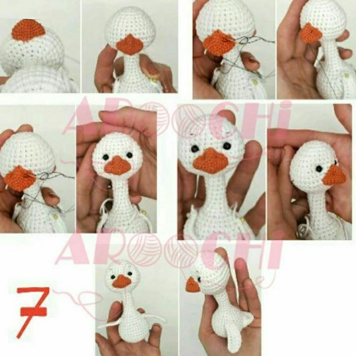 Hướng dẫn chi tiết cách móc búp bê vịt amigurumi dễ thương