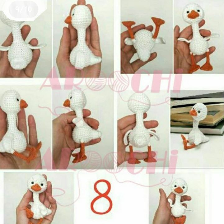 Hướng dẫn chi tiết cách móc búp bê vịt amigurumi dễ thương