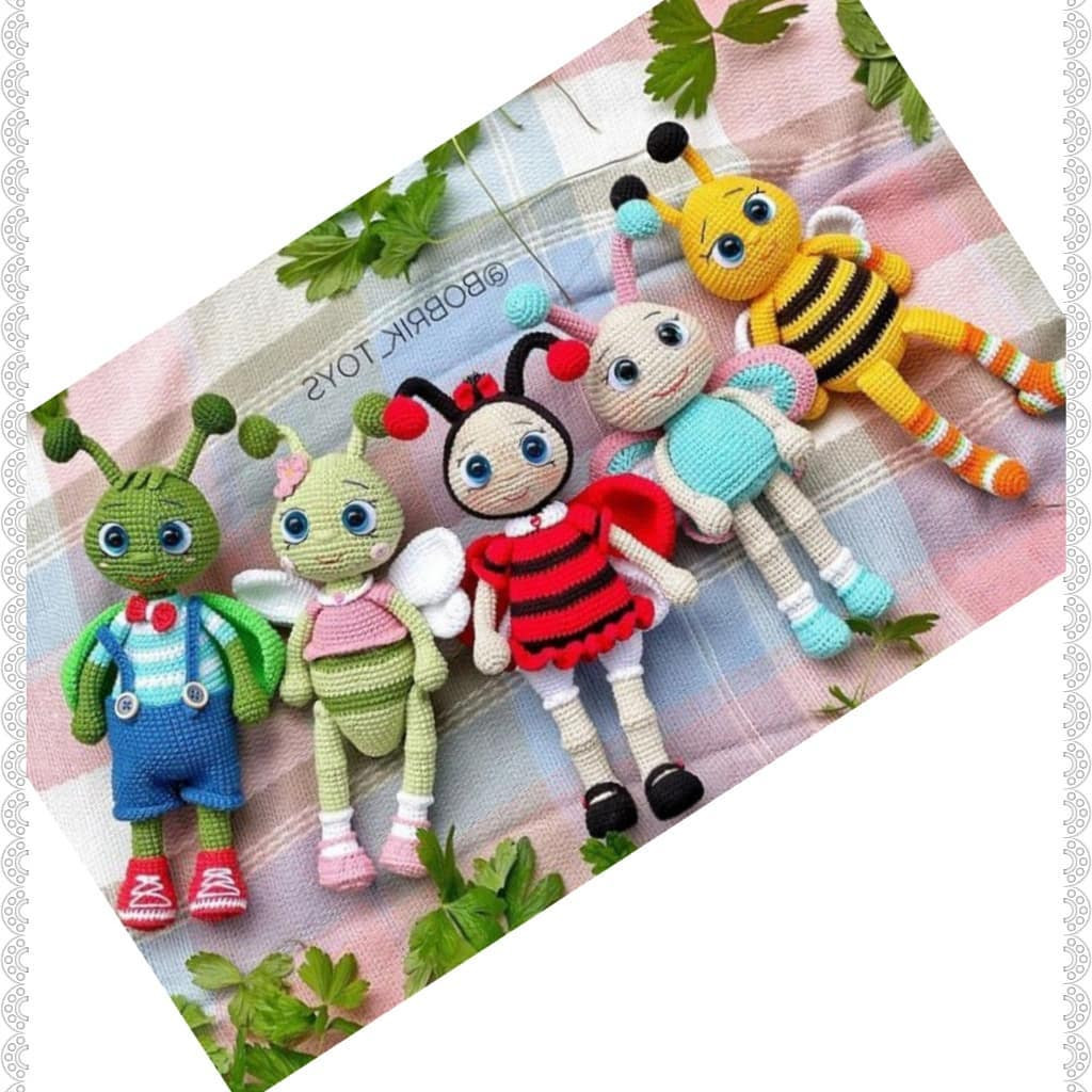 Hướng dẫn chi tiết cách móc len búp bê ong thợ Mehriban (Mehriban Bee) với các bước làm chân, tay và thân