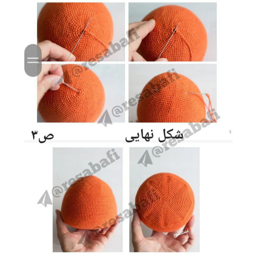 Hướng dẫn chi tiết cách móc len nhà bí ngô Halloween với mũ phù thủy màu cam và đen