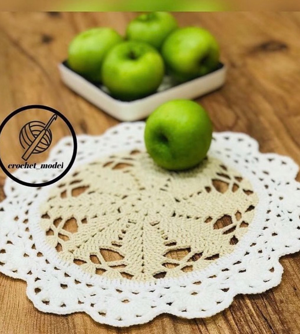 Hướng dẫn mẫu móc len khăn trải bàn hình hoa tinh xảo