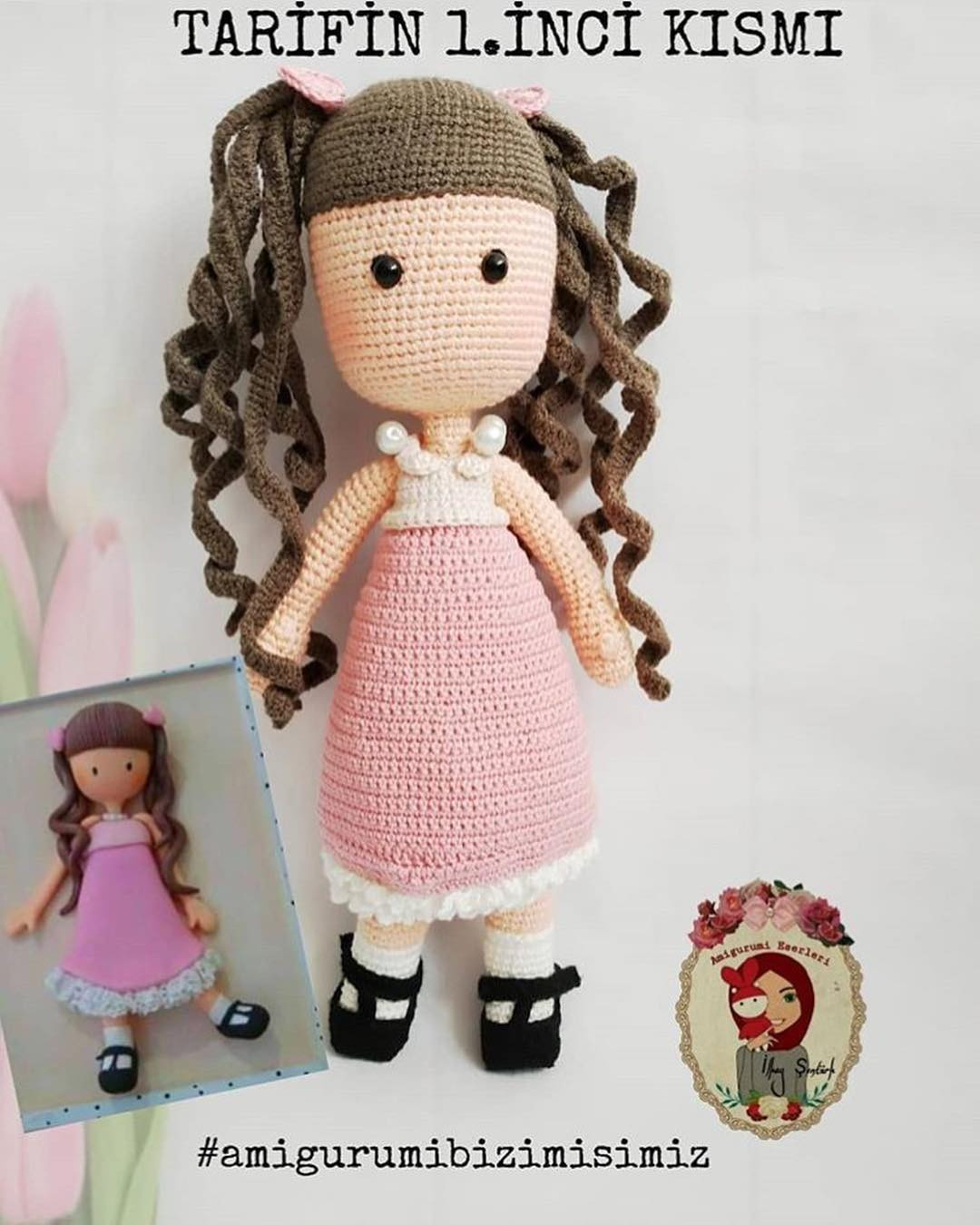 HƯỚNG DẪN MÓC BÚP BÊ AMIGURUMI: CHART CHI TIẾT ĐẦU, TAY VÀ CHÂN