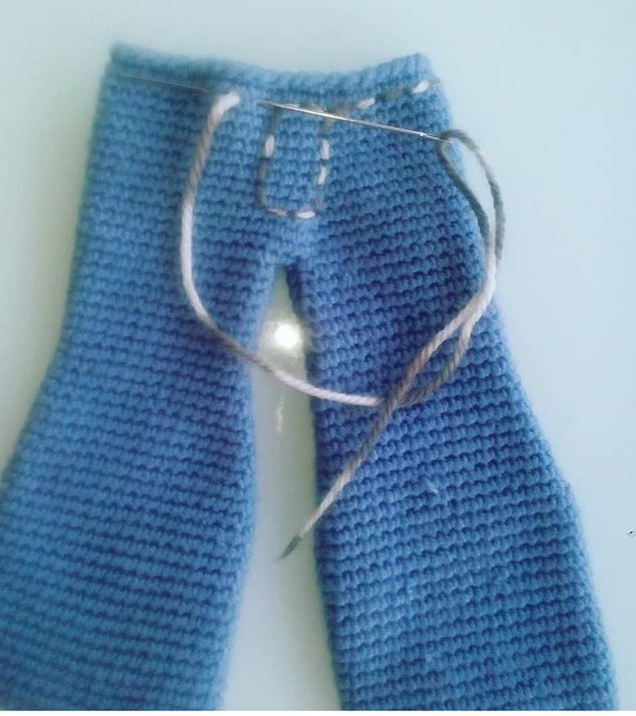 HƯỚNG DẪN MÓC BÚP BÊ CON GÁI TÓI ĐỎ QUẦN JEAN