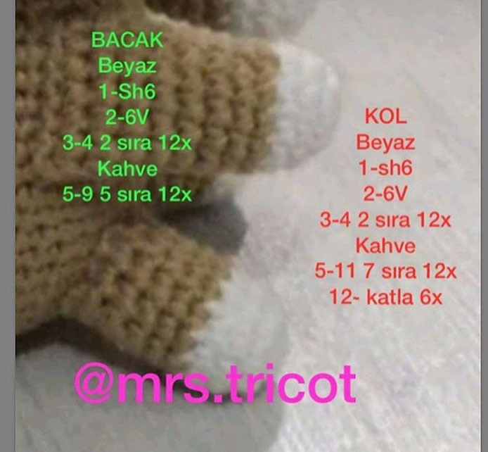 HƯỚNG DẪN MÓC BÚP BÊ KHỈ AMIGURUMI CHI TIẾT TỪNG PHẦN