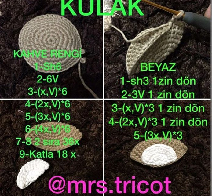 HƯỚNG DẪN MÓC BÚP BÊ KHỈ AMIGURUMI CHI TIẾT TỪNG PHẦN