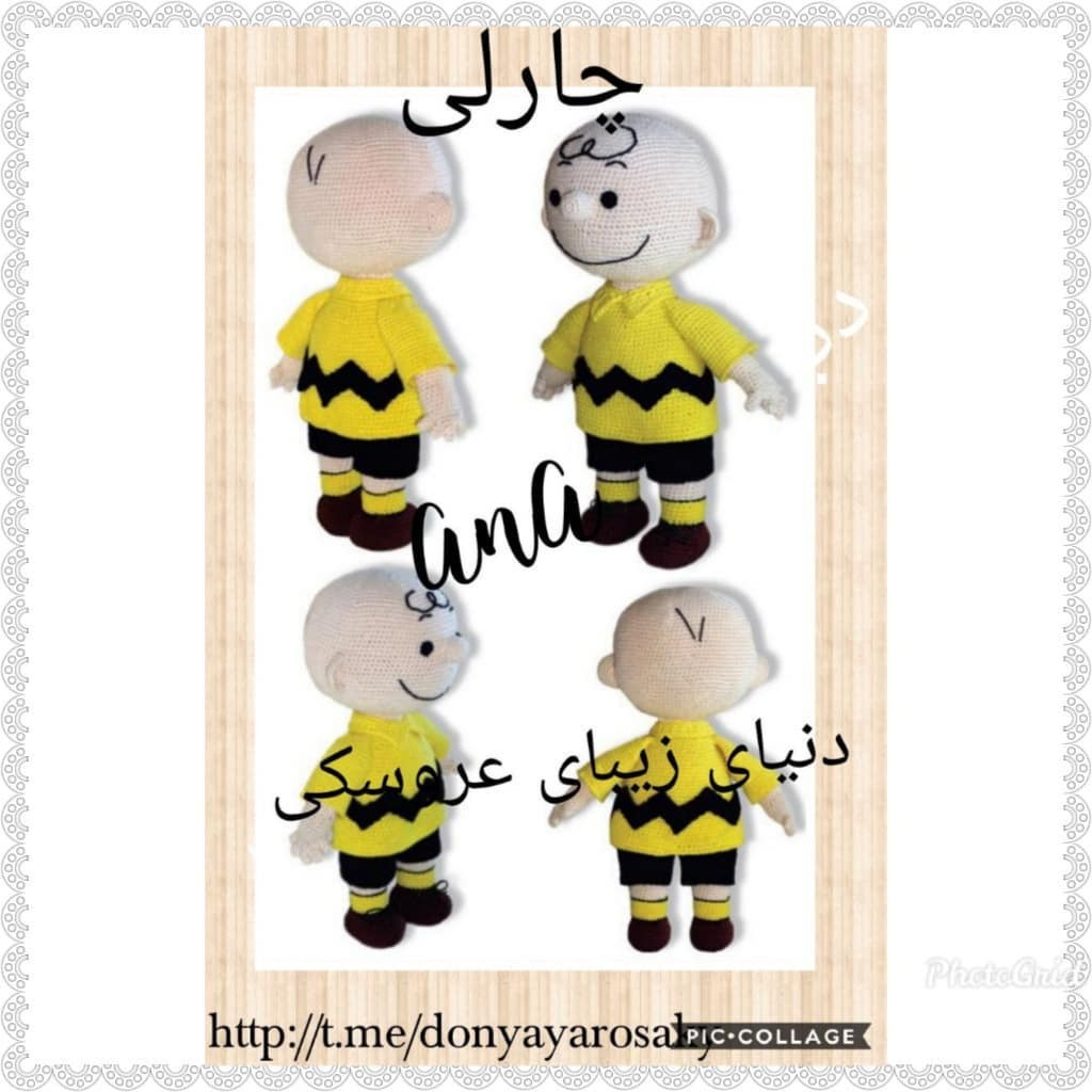 Hướng dẫn móc len búp bê Charlie Brown: đầu, chân, quần và áo