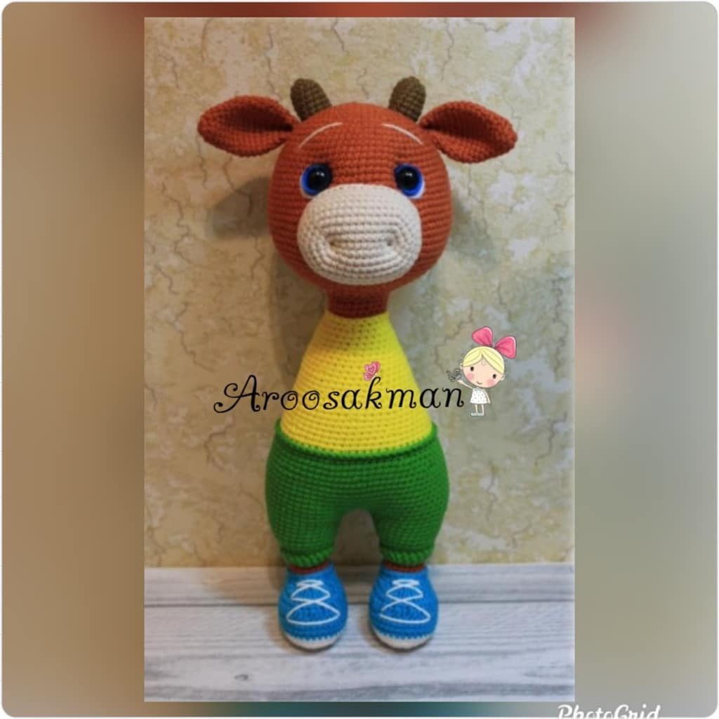Hướng dẫn móc len búp bê con ngựa màu nâu mặc áo xanh lá