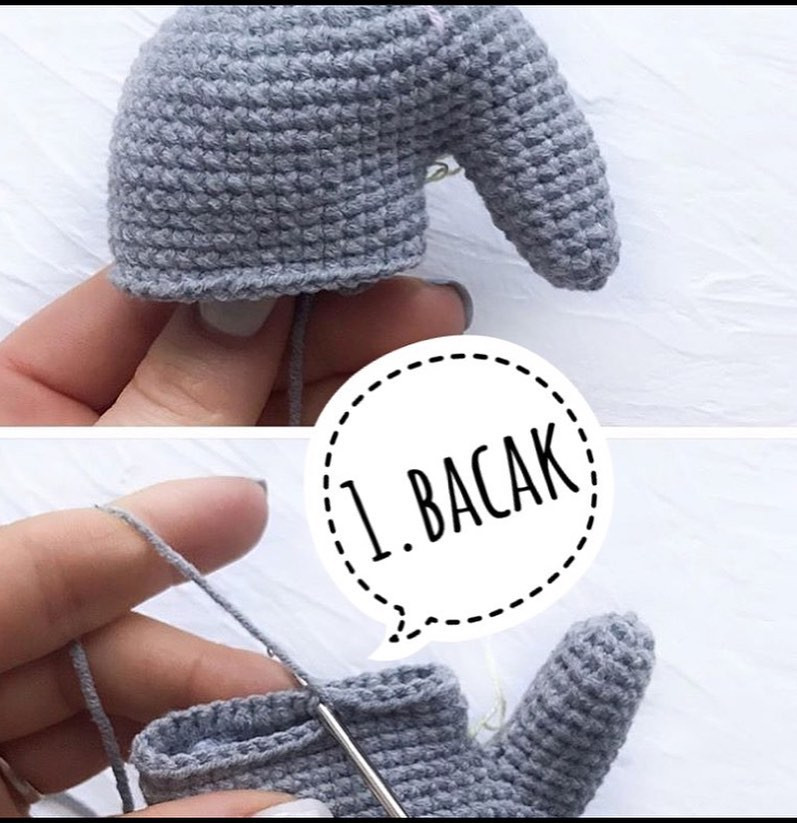 Hướng dẫn móc len búp bê voi xám Sevimli fil