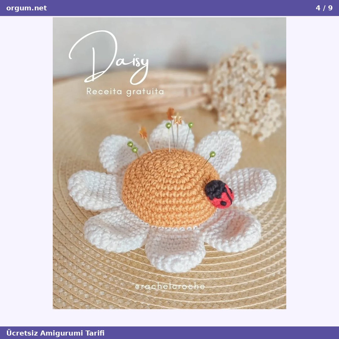 Hướng dẫn móc len Hoa Cúc và Bọ Hung Amigurumi