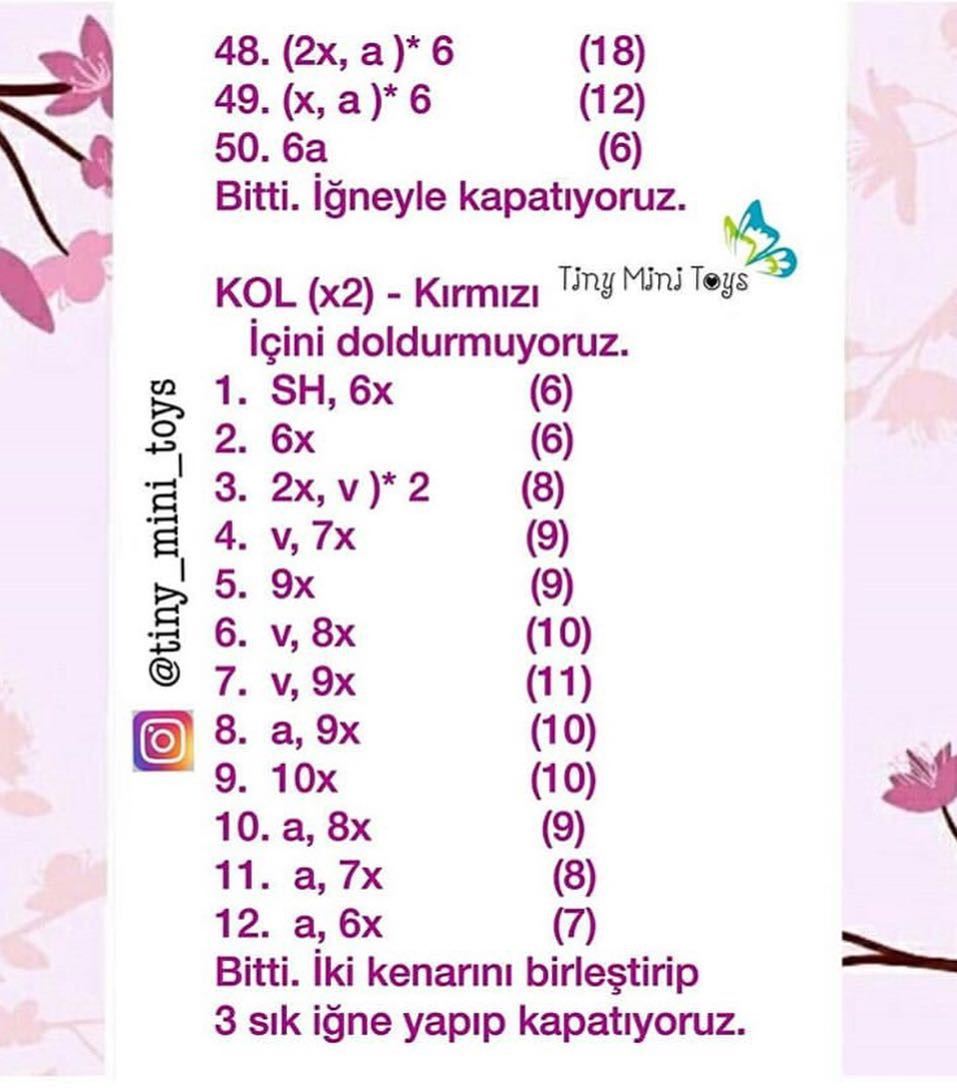 HƯỚNG DẪN MÓC LEN TIKKI - BÚP BÊ NHỆN ĐỎ (TỪNG HÀNG CHI TIẾT)
