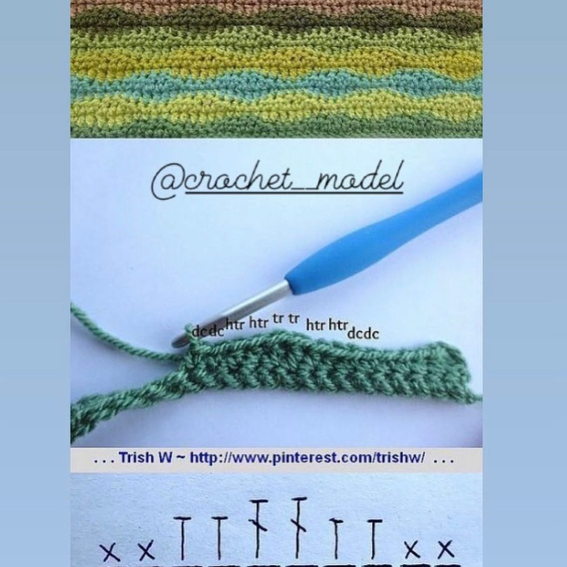 Ideh baft baraye shal mobl - Crochet flat chart for mobile phone cover with colorful patterns and step-by-step instructions