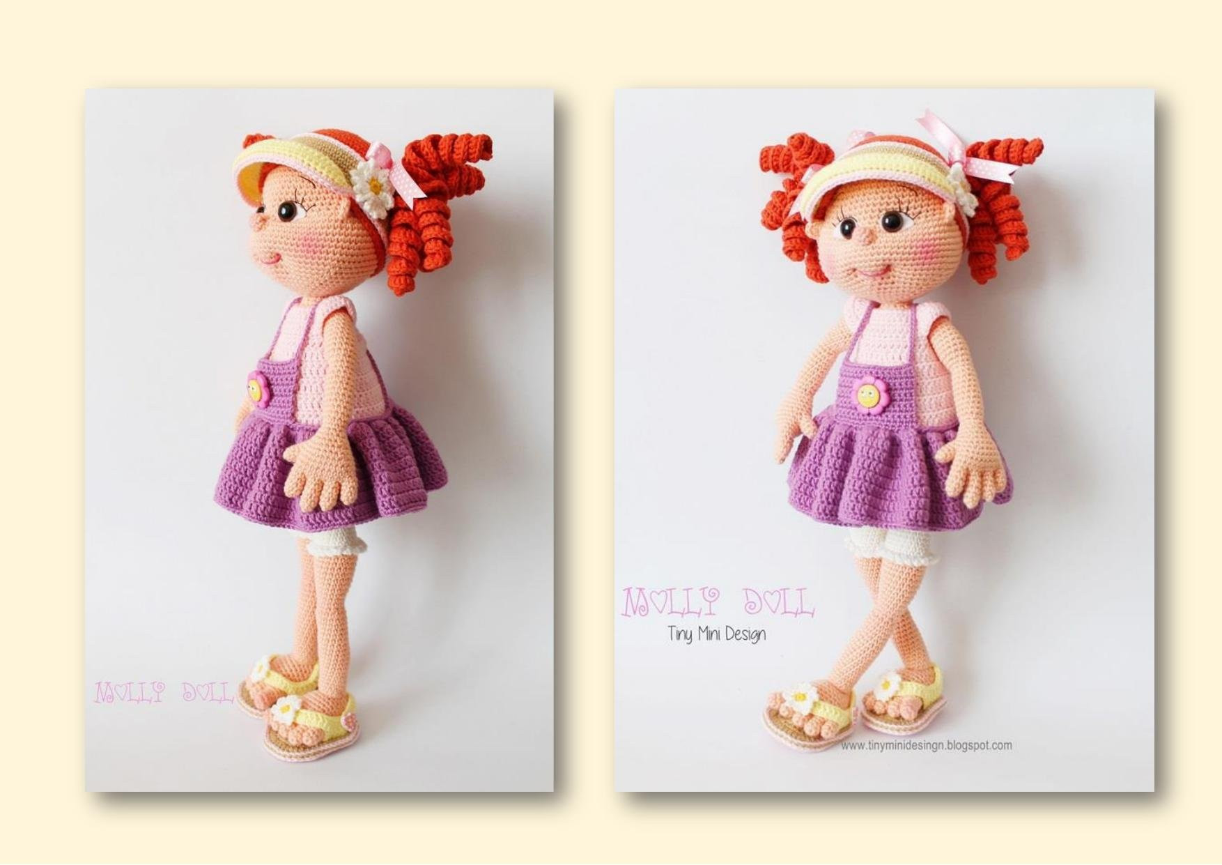 Инструкция по вязанию крючком куклы Милли (Molly Doll): материалы, ноги, волосы и завитушки