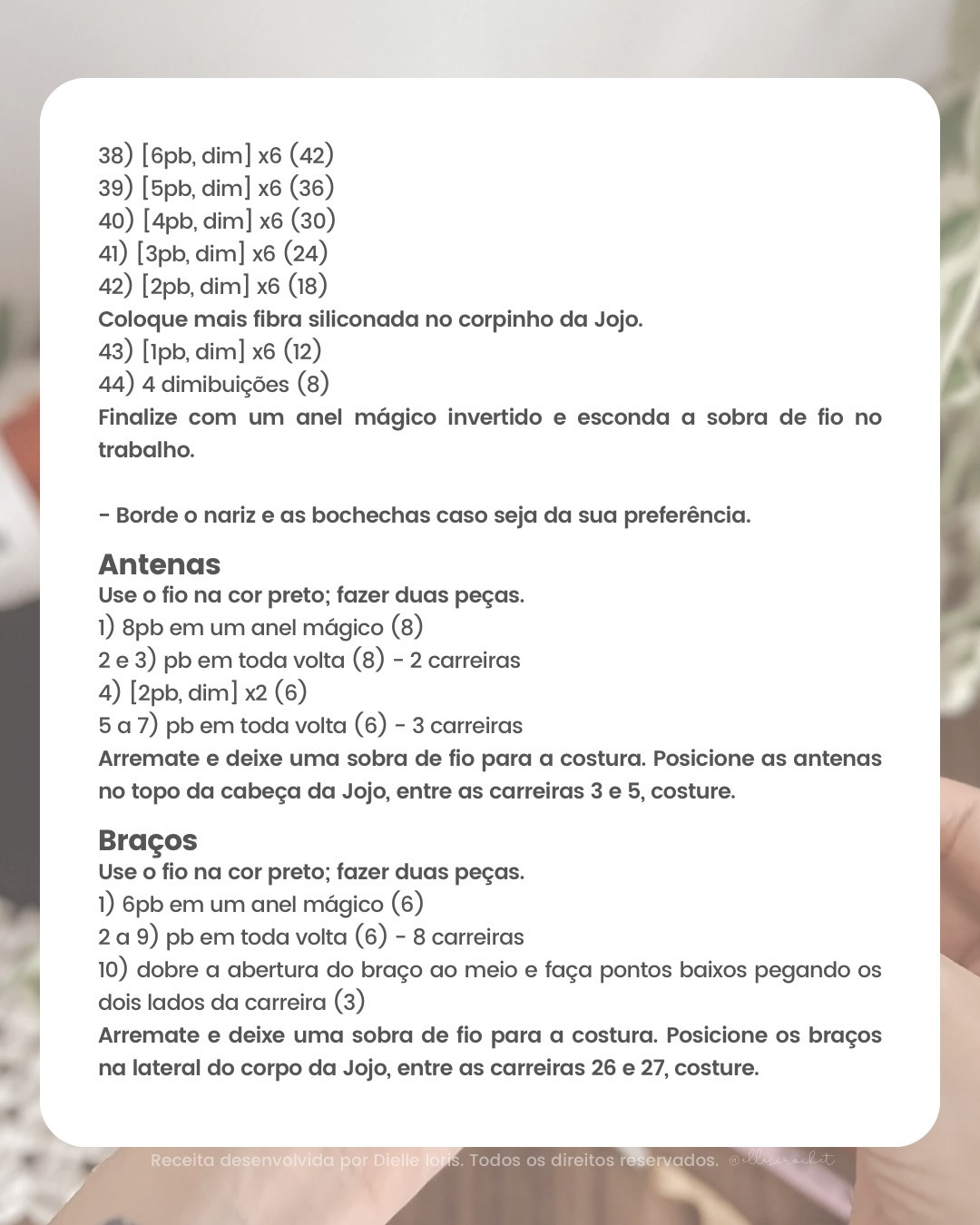 Jojo, a Joaninha - Receita Gratuita de Amigurumi