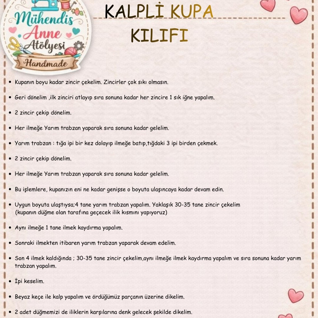 Kalpli Kupa Kılıfı Tarifi: Sevgililer Günü İçin Mükemmel El Emeği Hediye Fikri