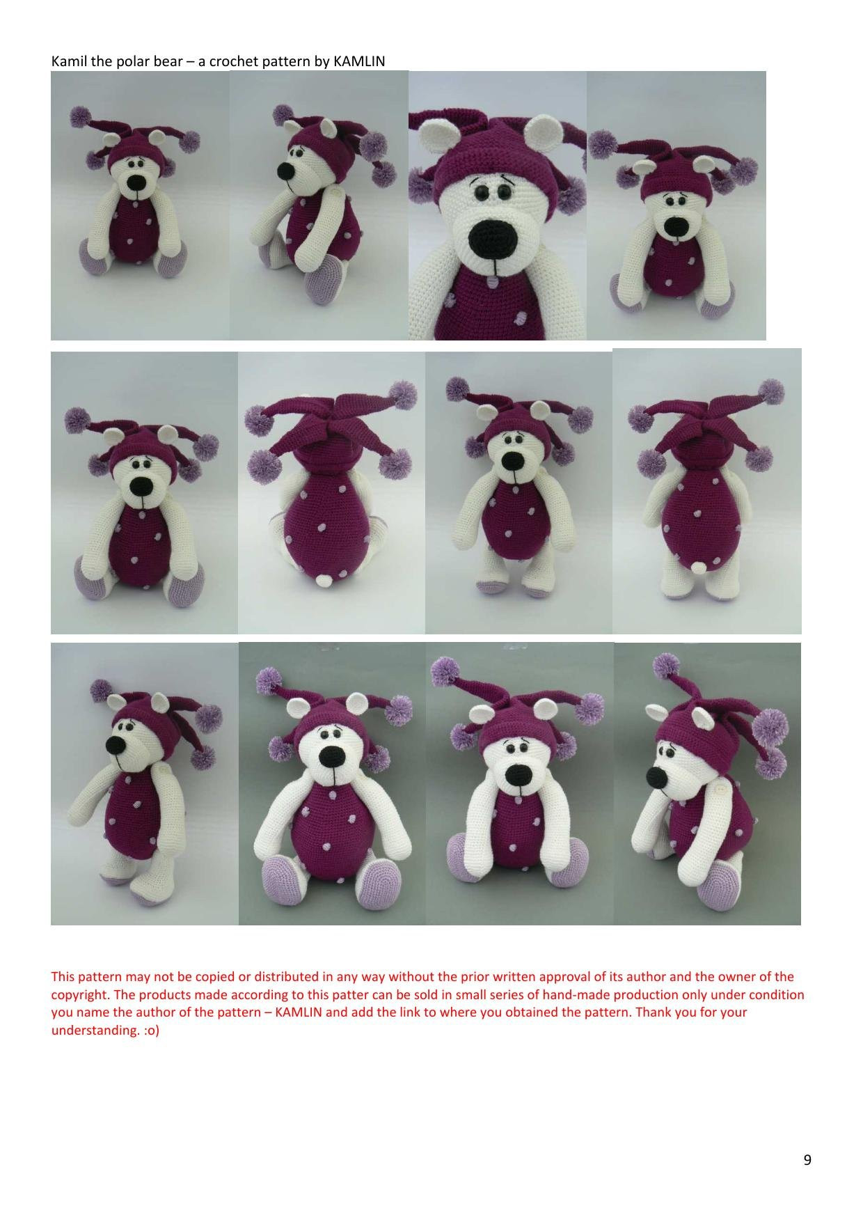 Kamil the Polar Bear - a crochet pattern by KAMLIN
