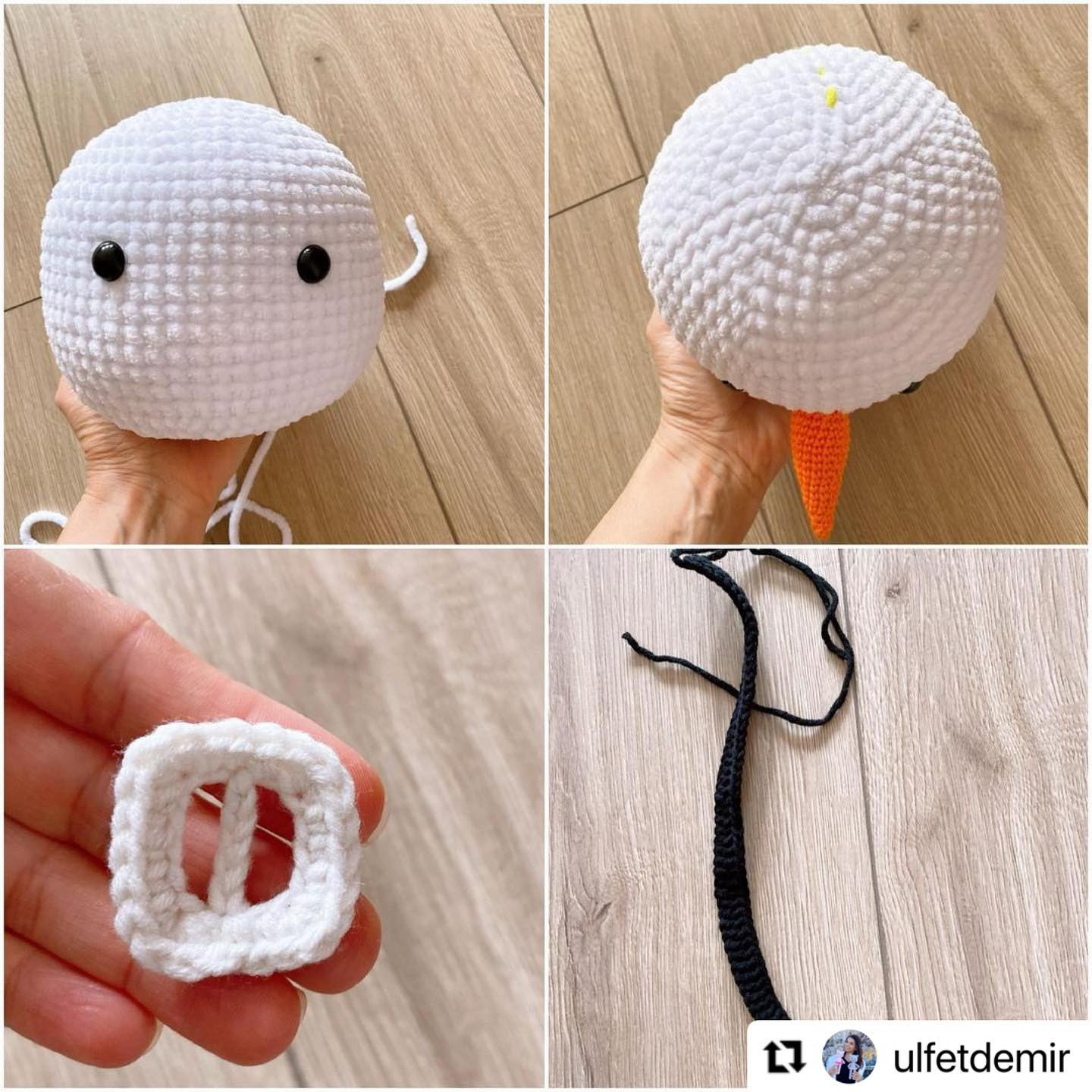 Kardan Adam Tarifi: Amigurumi Buz Adam Móc Len