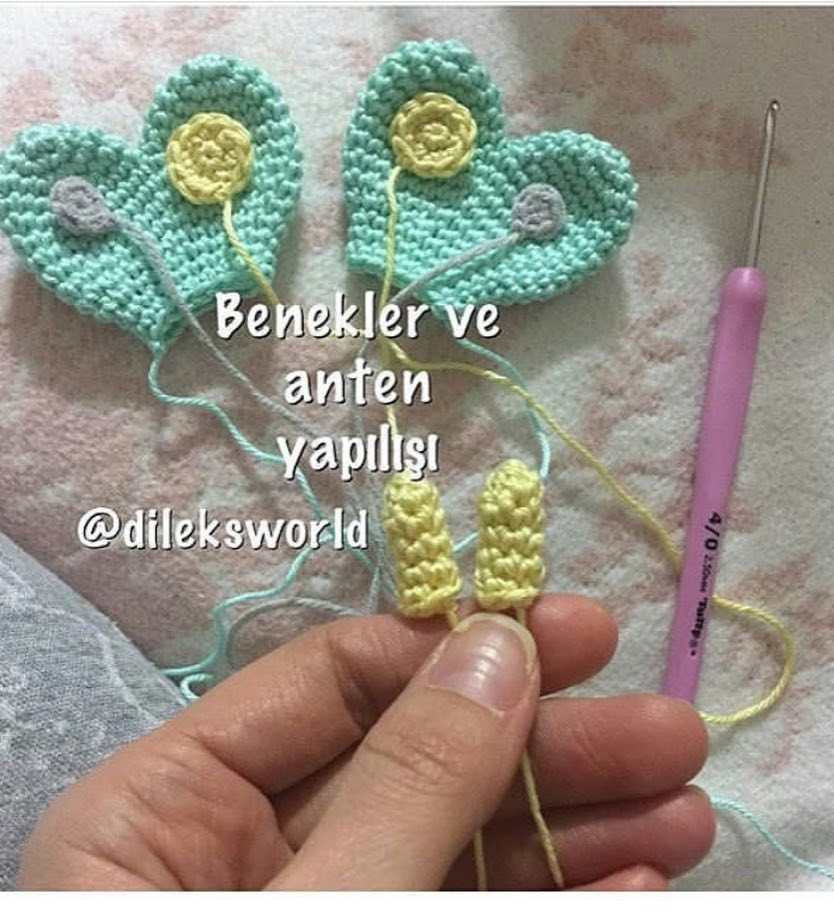Kelebekli Çıngırak Tarifi: Gökkuşağı Renkli Móc Len Búp bê Cánh bướm