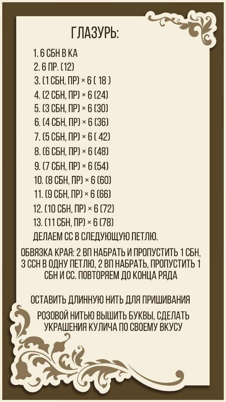 Куличик: Пасхальный декор из пряжи с бусинами и стразами