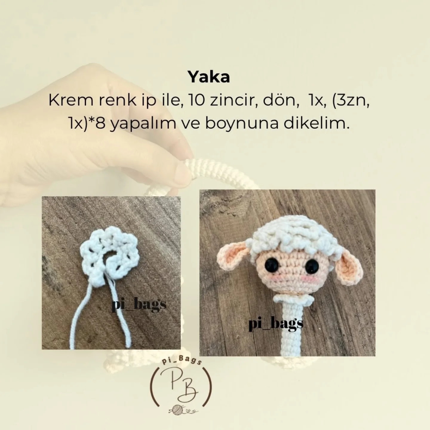Kuzu Charm Tarifi - Amigurumi Koyun Manken
