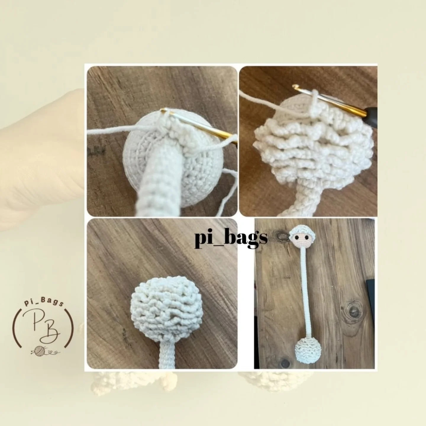 Kuzu Charm Tarifi - Amigurumi Koyun Manken