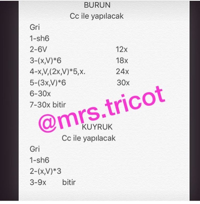 Kuzu tarif 1: Hướng dẫn móc len con cừu xám trắng dễ thương