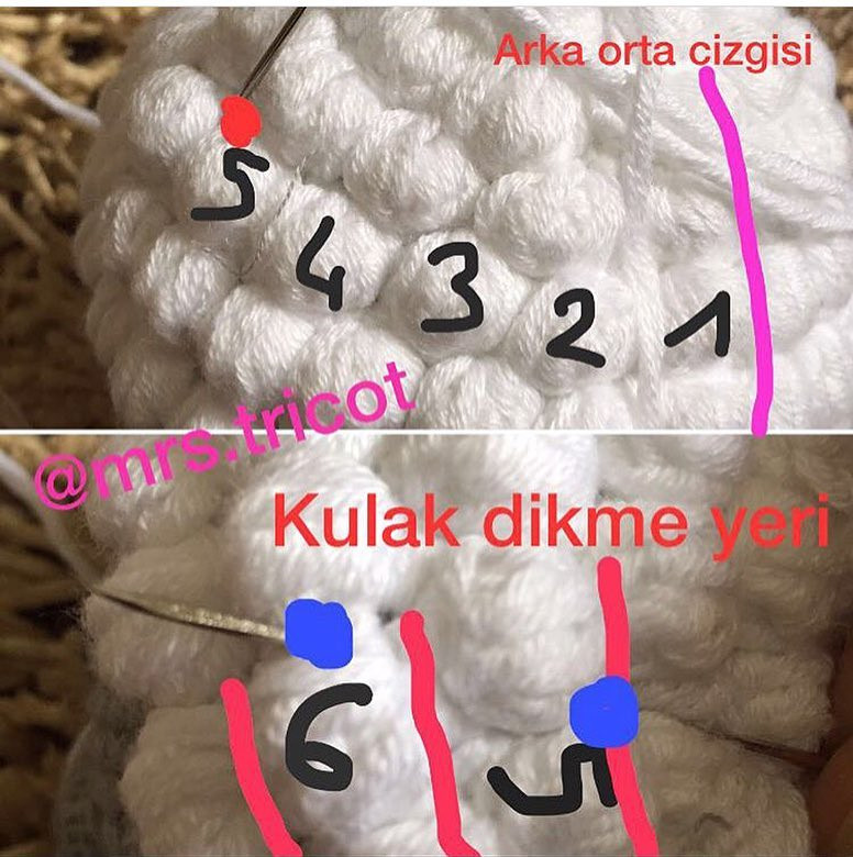 Kuzu tarif 2: Hướng dẫn chi tiết cách móc con cừu amigurumi dễ thương