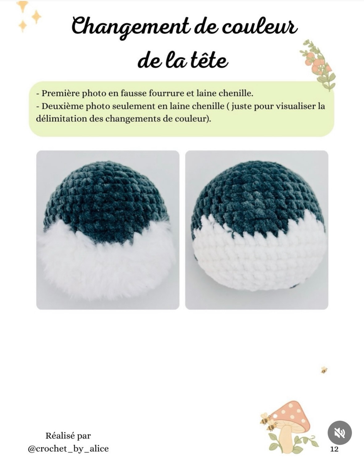 Le loup le mal aimé - Patron gratuit de crochet pour balle en chenille et laine effet fourrure