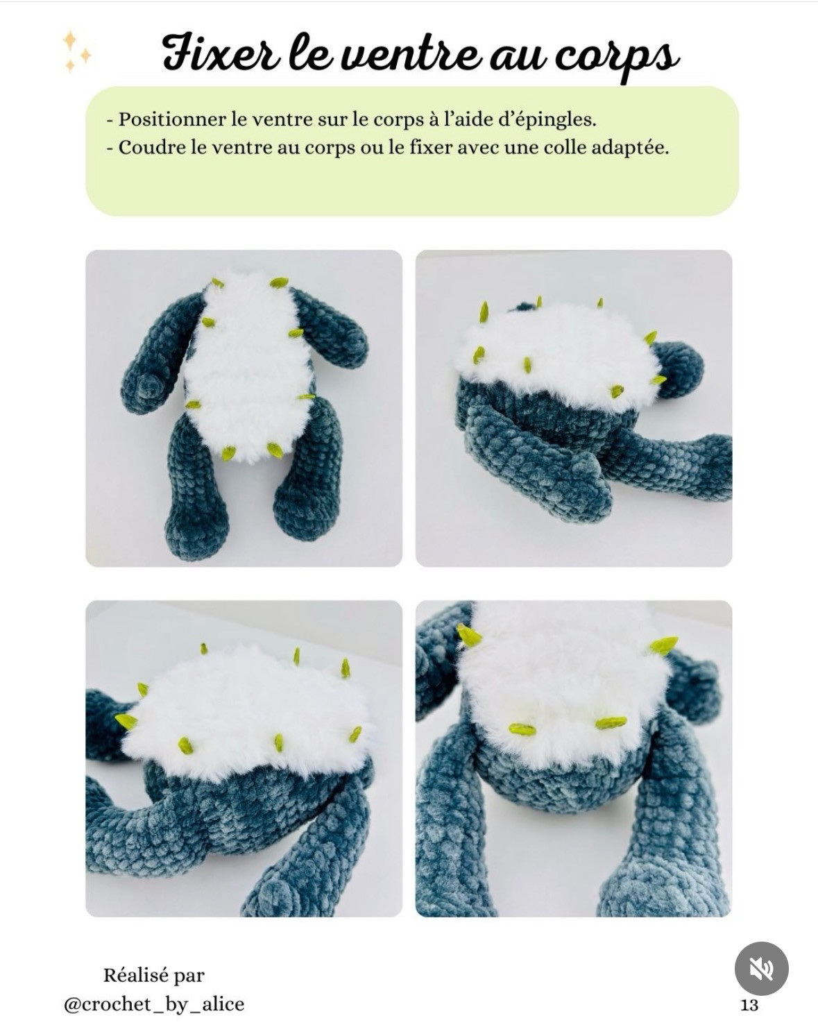 Le loup le mal aimé - Patron gratuit de crochet pour balle en chenille et laine effet fourrure