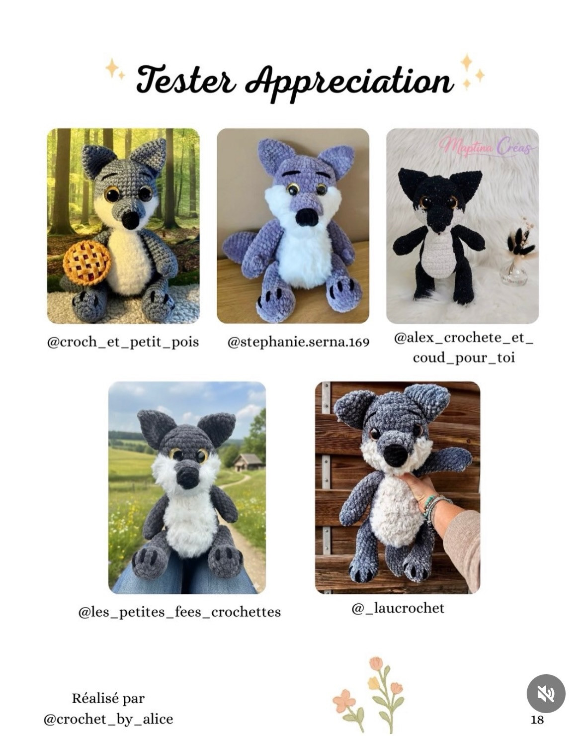 Le loup le mal aimé - Patron gratuit de crochet pour balle en chenille et laine effet fourrure