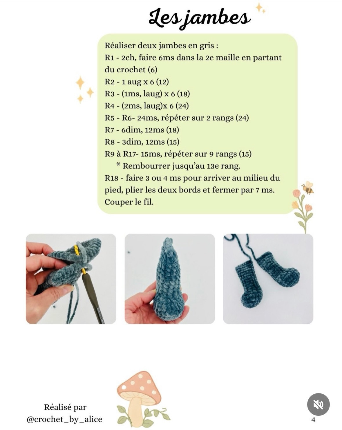 Le loup le mal aimé - Patron gratuit de crochet pour balle en chenille et laine effet fourrure