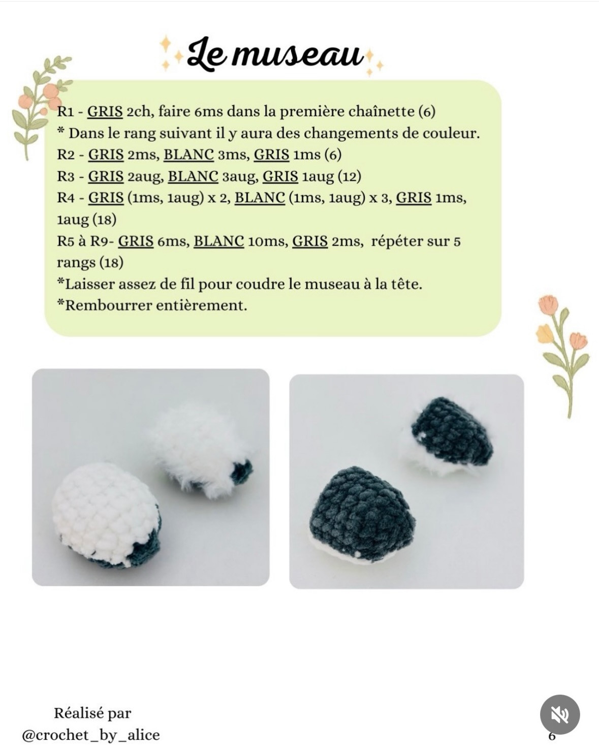 Le loup le mal aimé - Patron gratuit de crochet pour balle en chenille et laine effet fourrure