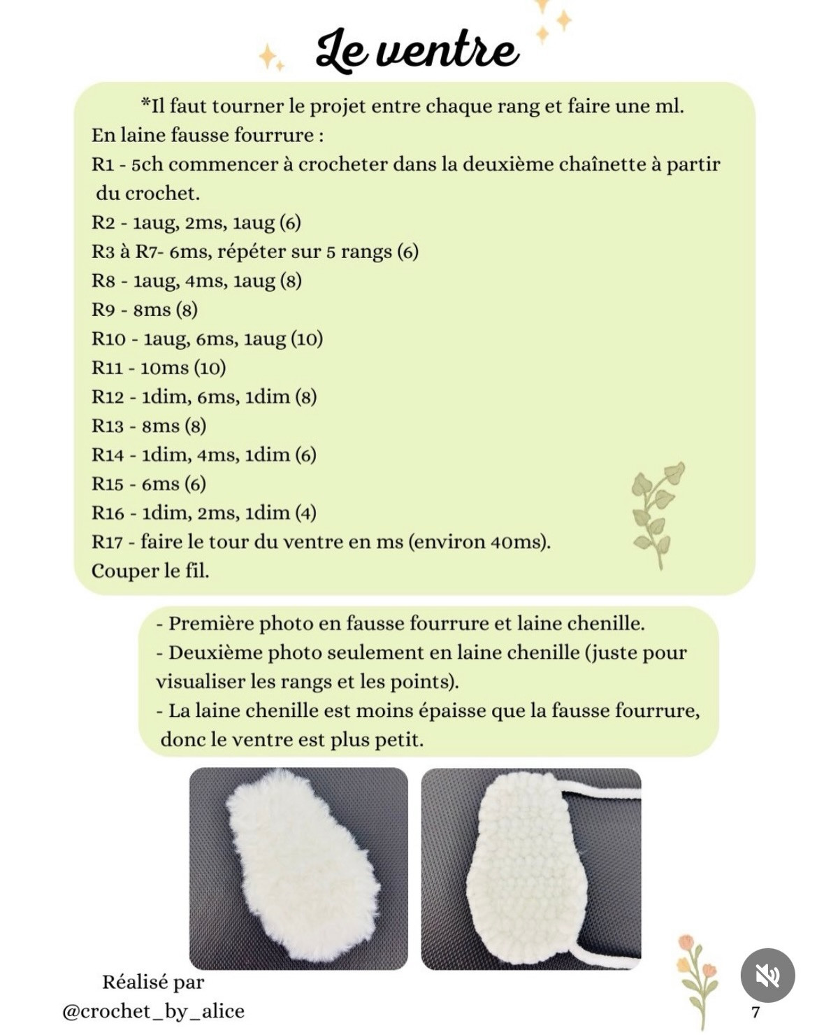 Le loup le mal aimé - Patron gratuit de crochet pour balle en chenille et laine effet fourrure