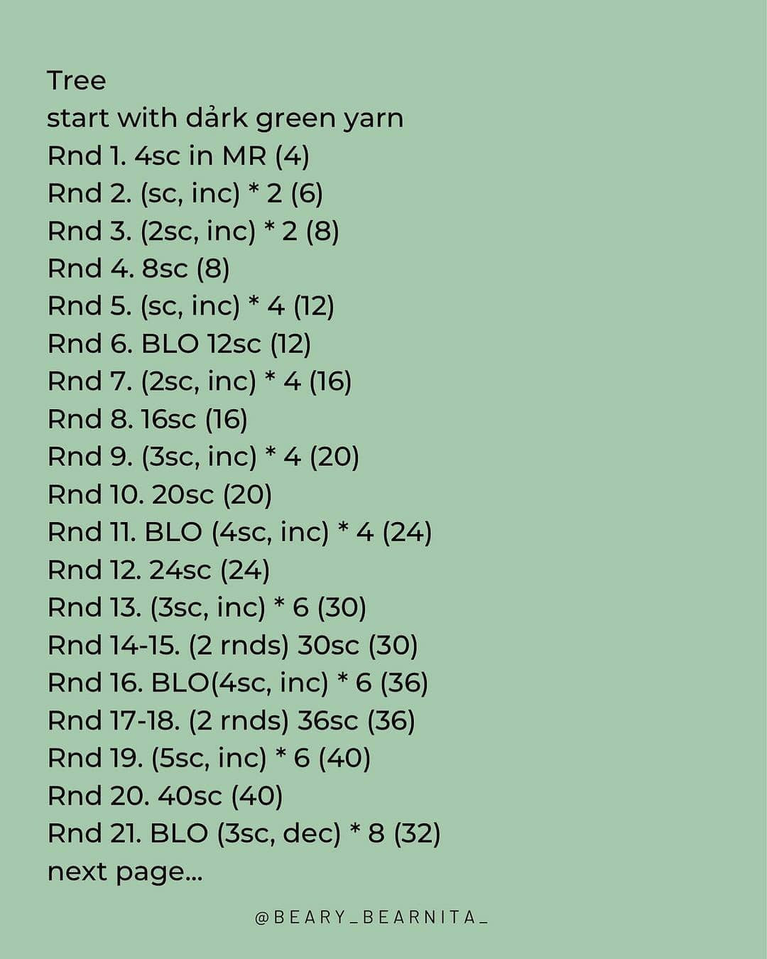 Little Pine Free Crochet Pattern: Mini Christmas Tree with Snow Details