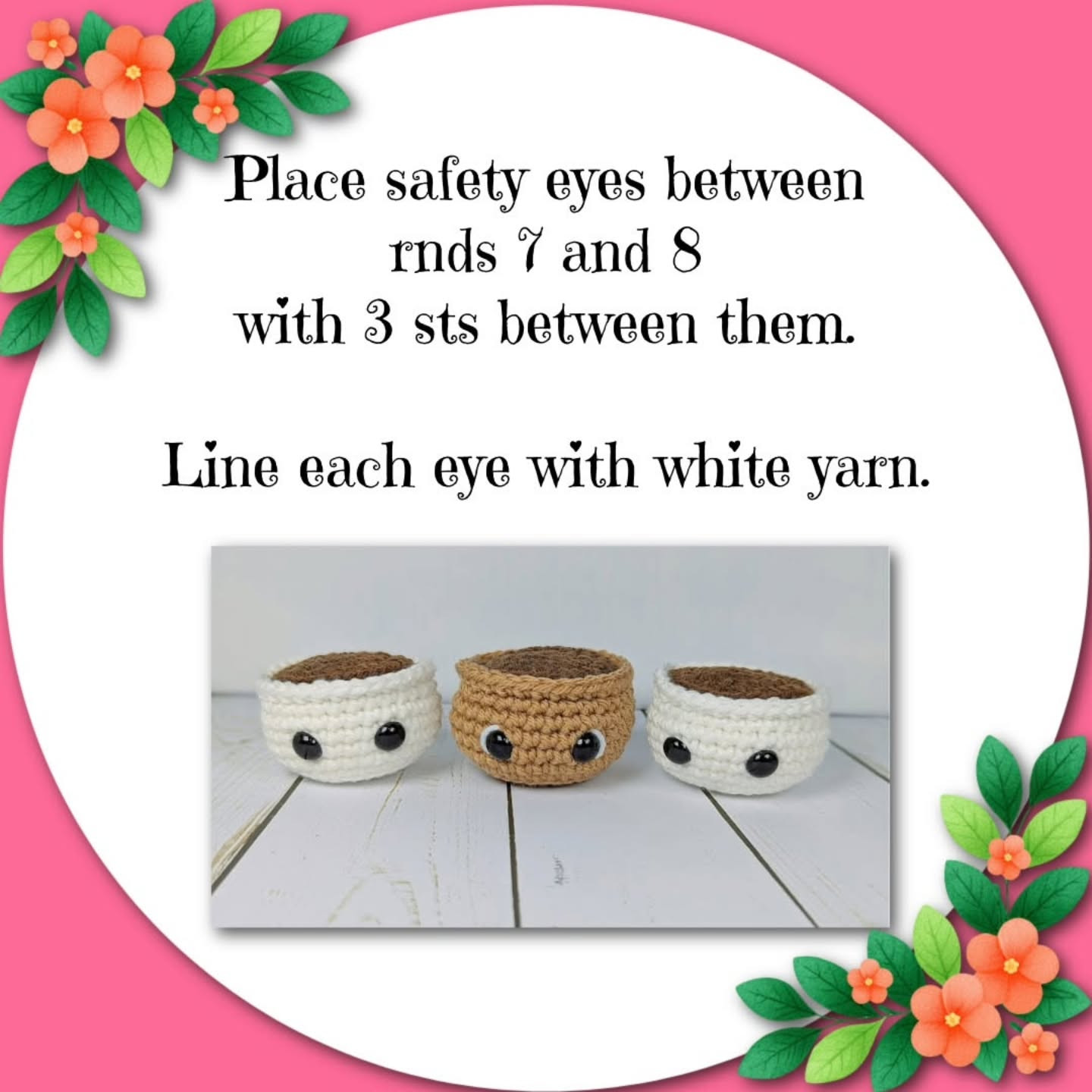 Little Sprout Free Crochet Pattern: Cute Amigurumi Plant Pot Doll with Brown Yarn and Safety Eyes