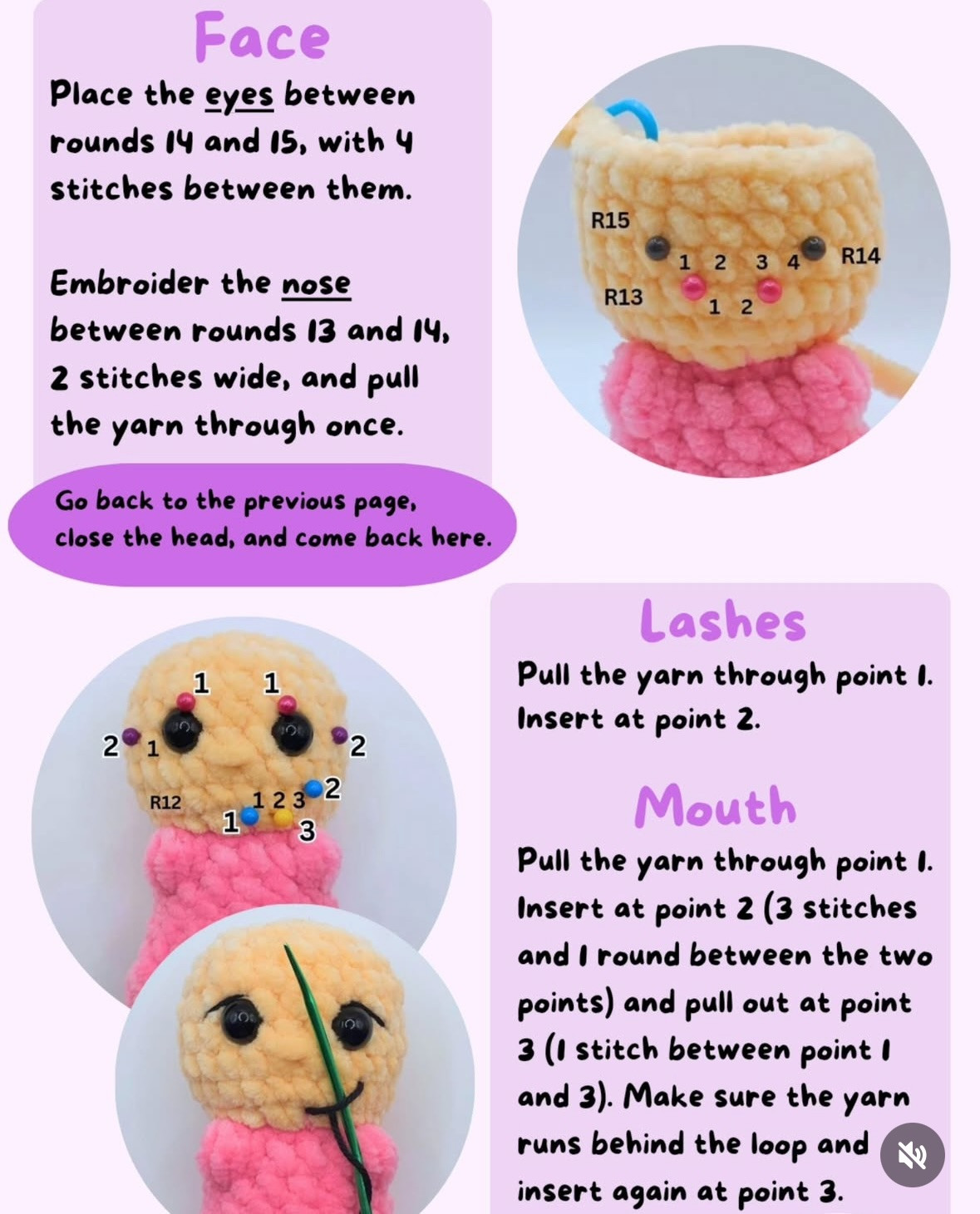 Lucky Charm LUMI LUCKY Free Crochet Pattern: Cute Chenille Yarn Amigurumi Doll Tutorial with Step-by-Step Instructions