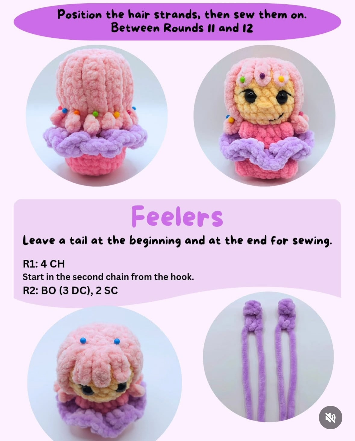 Lucky Charm LUMI LUCKY Free Crochet Pattern: Cute Chenille Yarn Amigurumi Doll Tutorial with Step-by-Step Instructions
