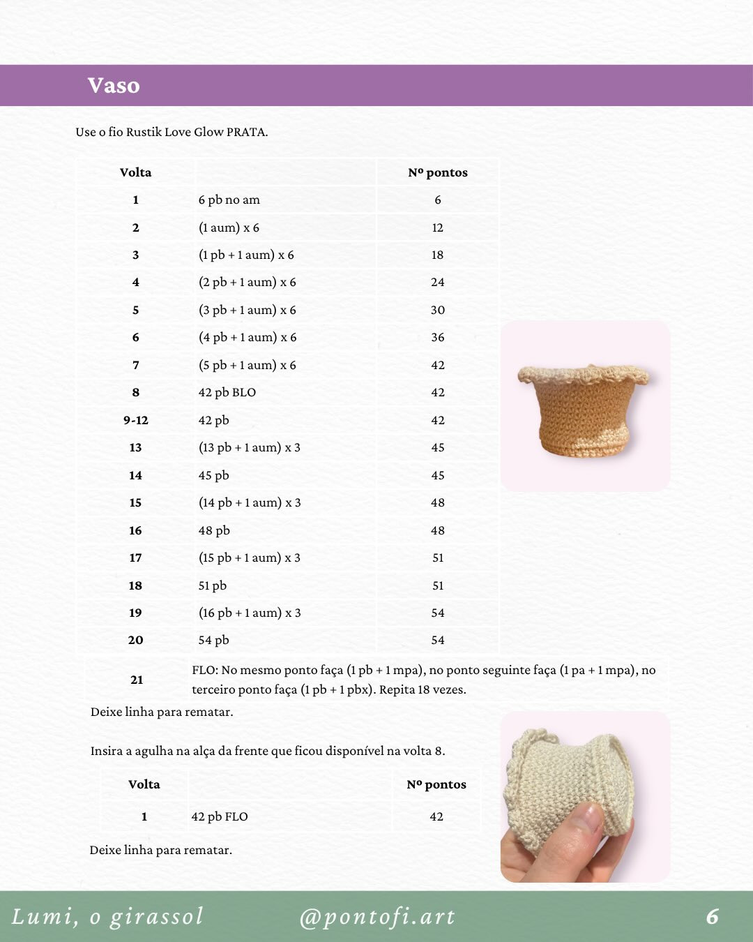 Lumi, o girassol - Amigurumi Girassol Móc Len trong chậu