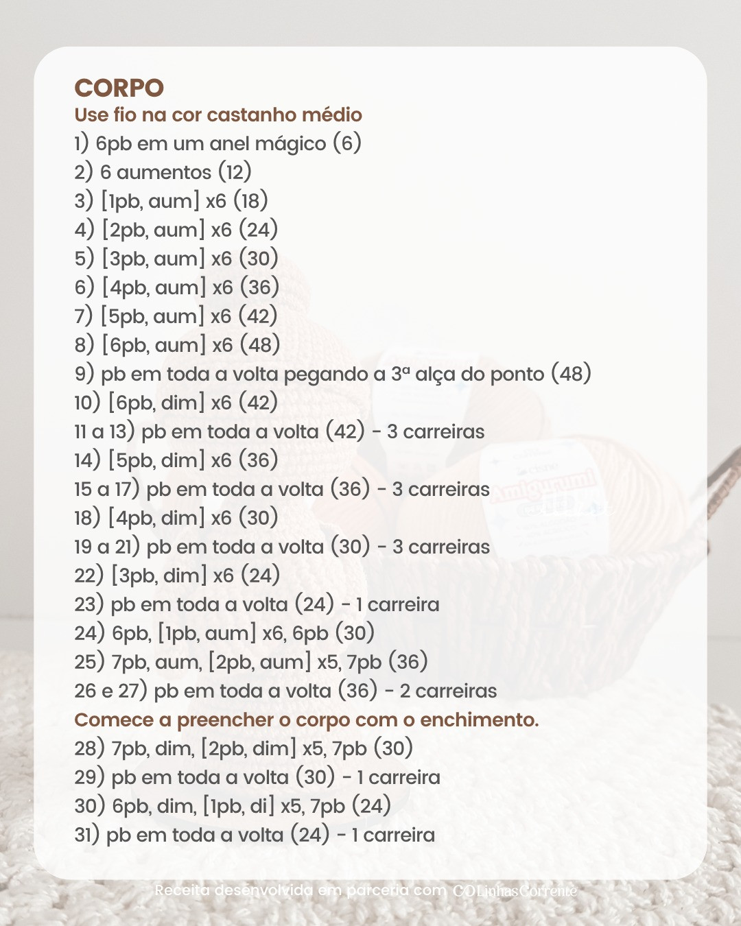 Mãe - Receita Gratuita: Búp bê Amigurumi Móc Len Chi Tiết