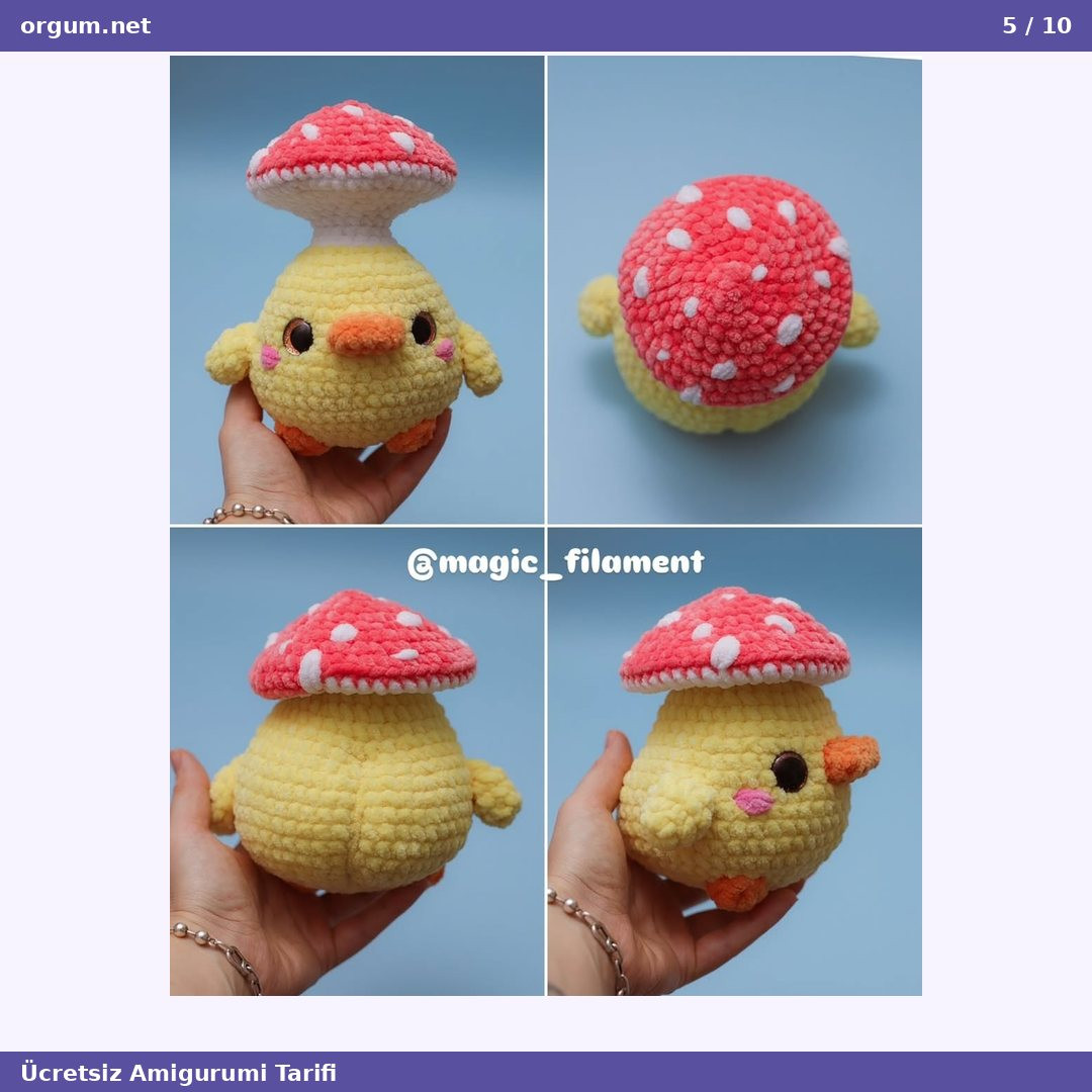 Mantar Ördek Yavrusu - Amigurumi Tarifi